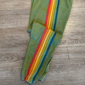 Aviator Nation 5 Stripe Joggers in green